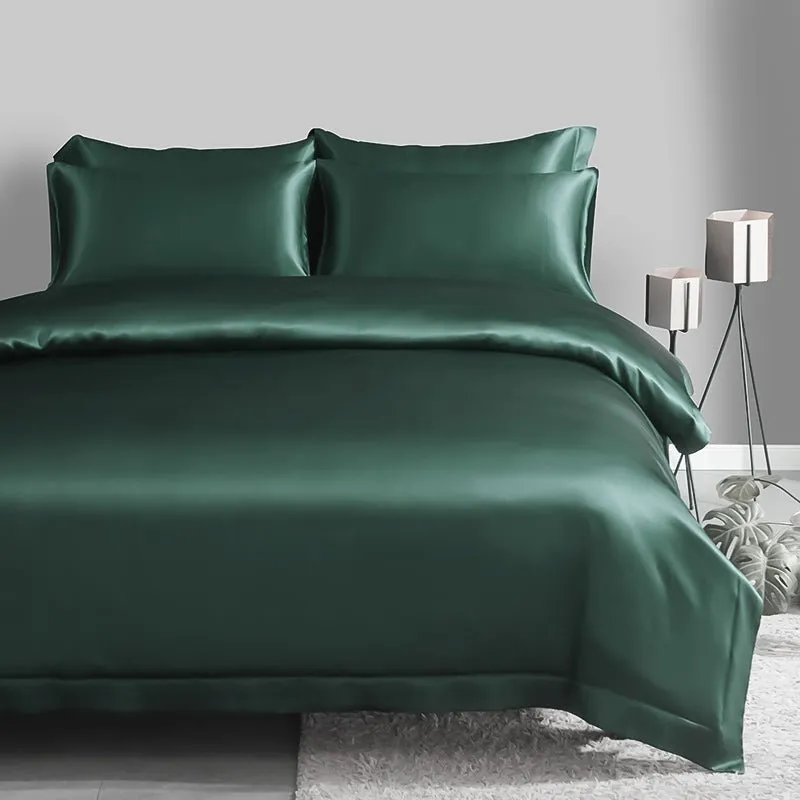 19 Momme 4PCS Duvet Cover Set( Flat Sheet) Silk Bedding Sets