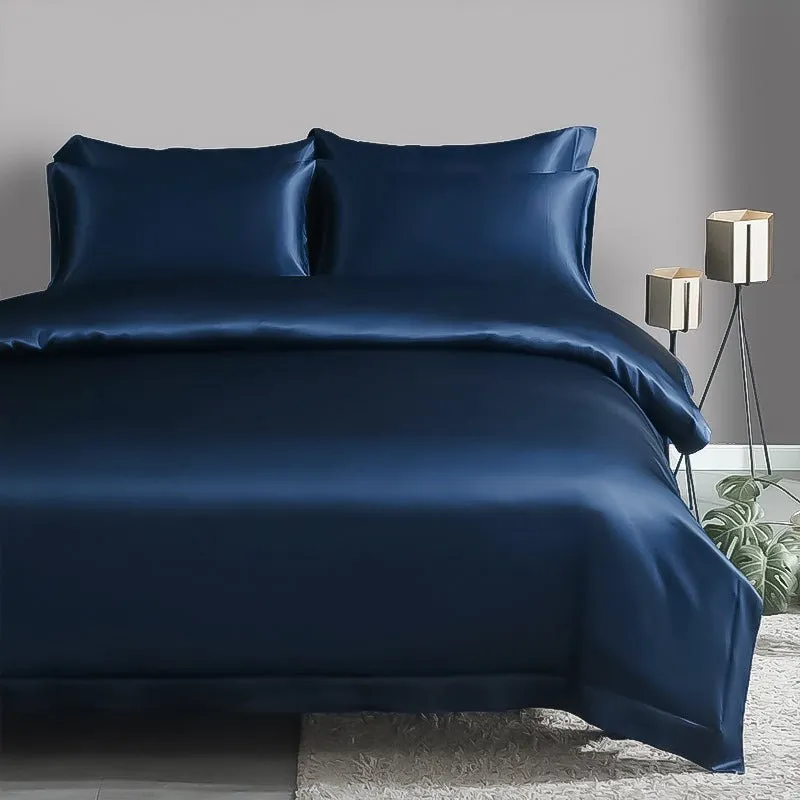 19 Momme 4PCS Duvet Cover Set( Flat Sheet) Silk Bedding Sets