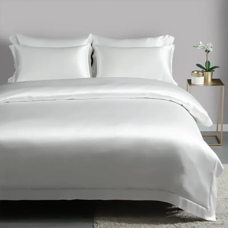 19 Momme 4PCS Duvet Cover Set( Flat Sheet) Silk Bedding Sets