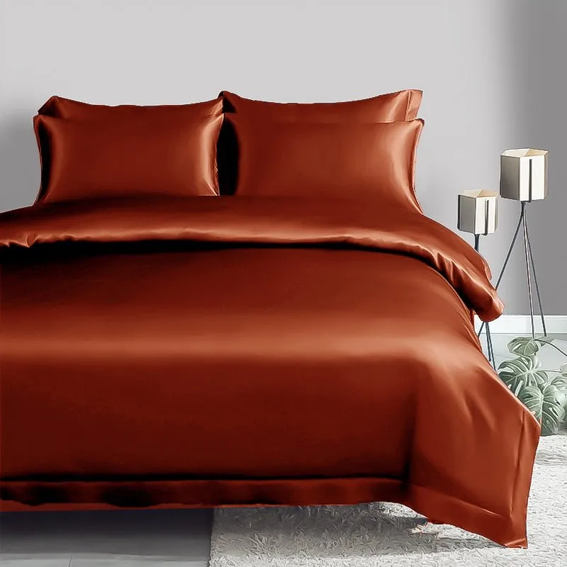 19 Momme 4PCS Duvet Cover Set( Flat Sheet) Silk Bedding Sets