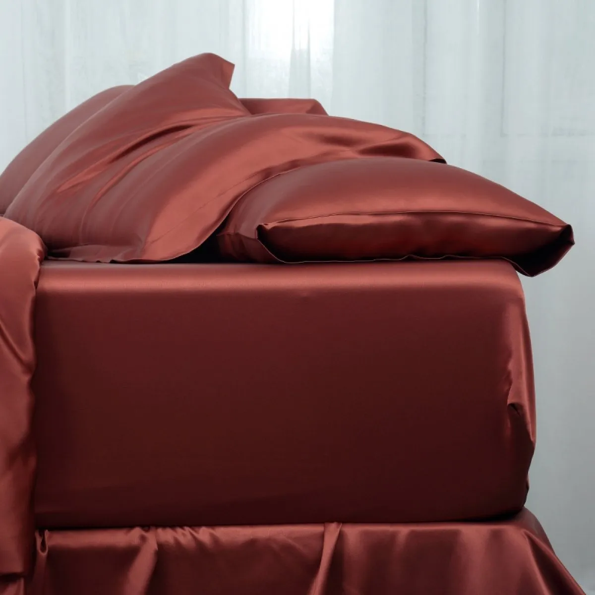 19 Momme 4PCS Duvet Cover Set( Flat Sheet) Silk Bedding Sets