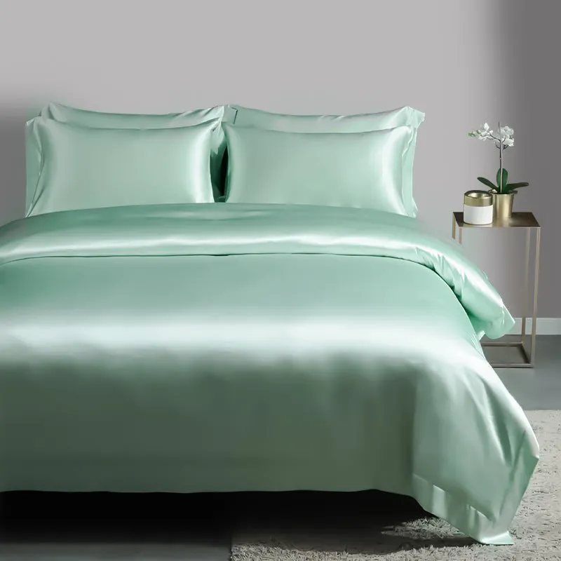 19 Momme 4PCS Duvet Cover Set( Flat Sheet) Silk Bedding Sets