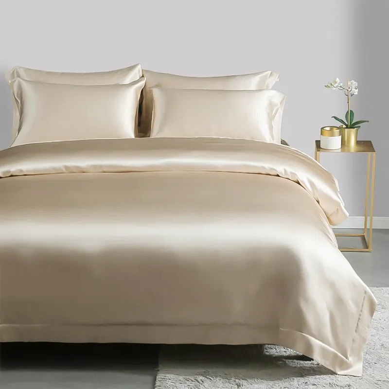 19 Momme 4PCS Duvet Cover Set( Flat Sheet) Silk Bedding Sets