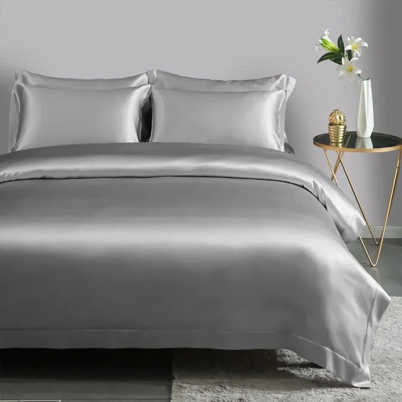 19 Momme 4PCS Duvet Cover Set( Flat Sheet) Silk Bedding Sets