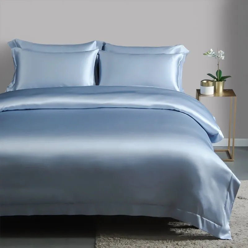 19 Momme 4PCS Duvet Cover Set( Flat Sheet) Silk Bedding Sets