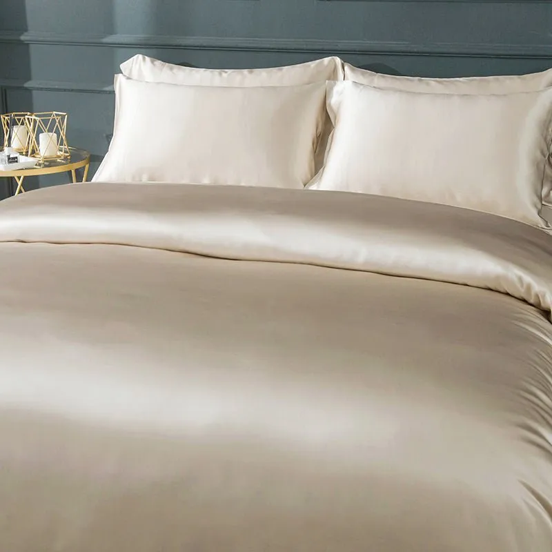 19 Momme 4PCS Duvet Cover Set( Flat Sheet) Silk Bedding Sets