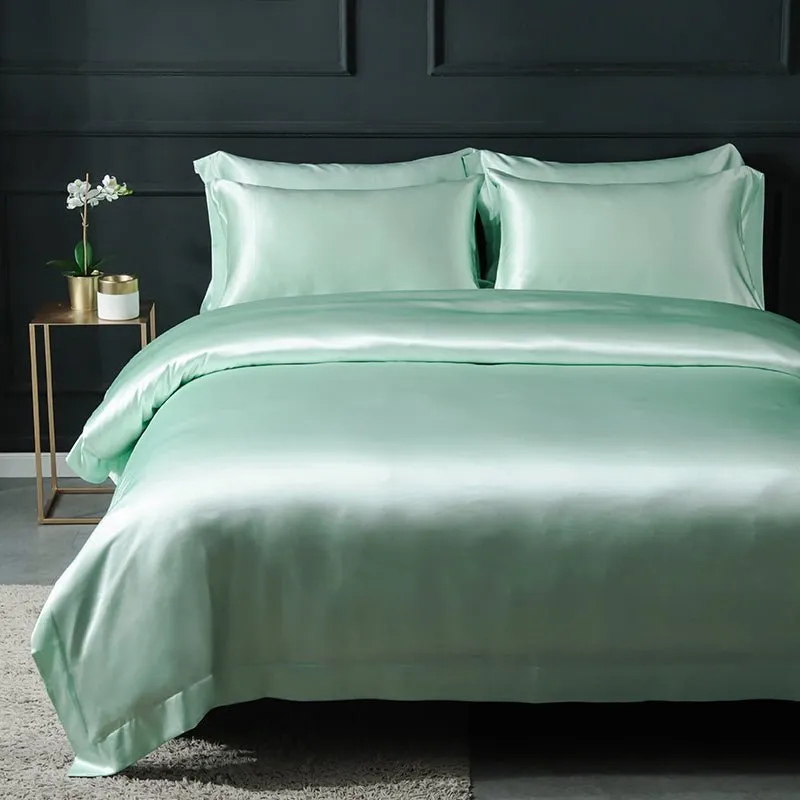 19 Momme 4PCS Duvet Cover Set( Flat Sheet) Silk Bedding Sets