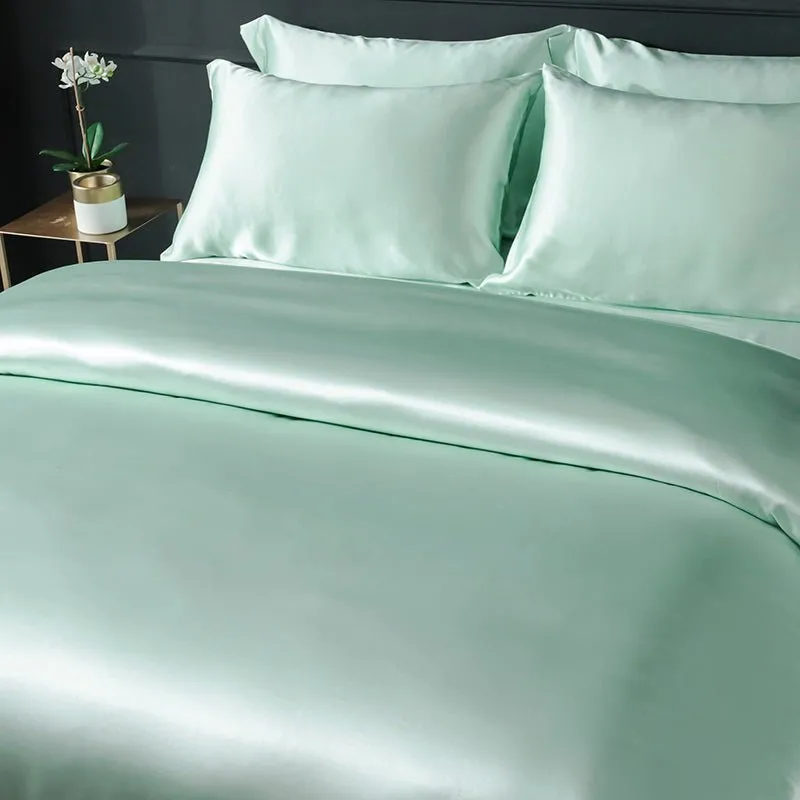 19 Momme 4PCS Duvet Cover Set( Flat Sheet) Silk Bedding Sets