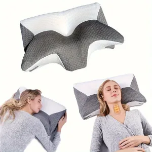 1pc Memory Foam Cervical Pillow, Ergonomic Orthopedic Contour Pillows For Neck And Shoulder Pain, Queen Size, Side Sleepers, Back Stomach Sleepers, Christmas Present