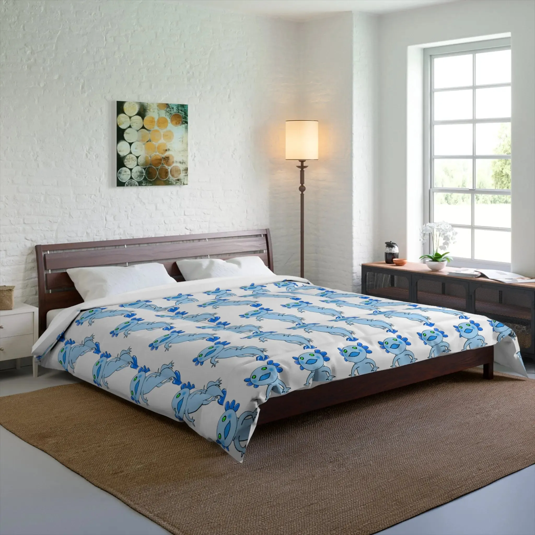 Blue Axolotl Comforter