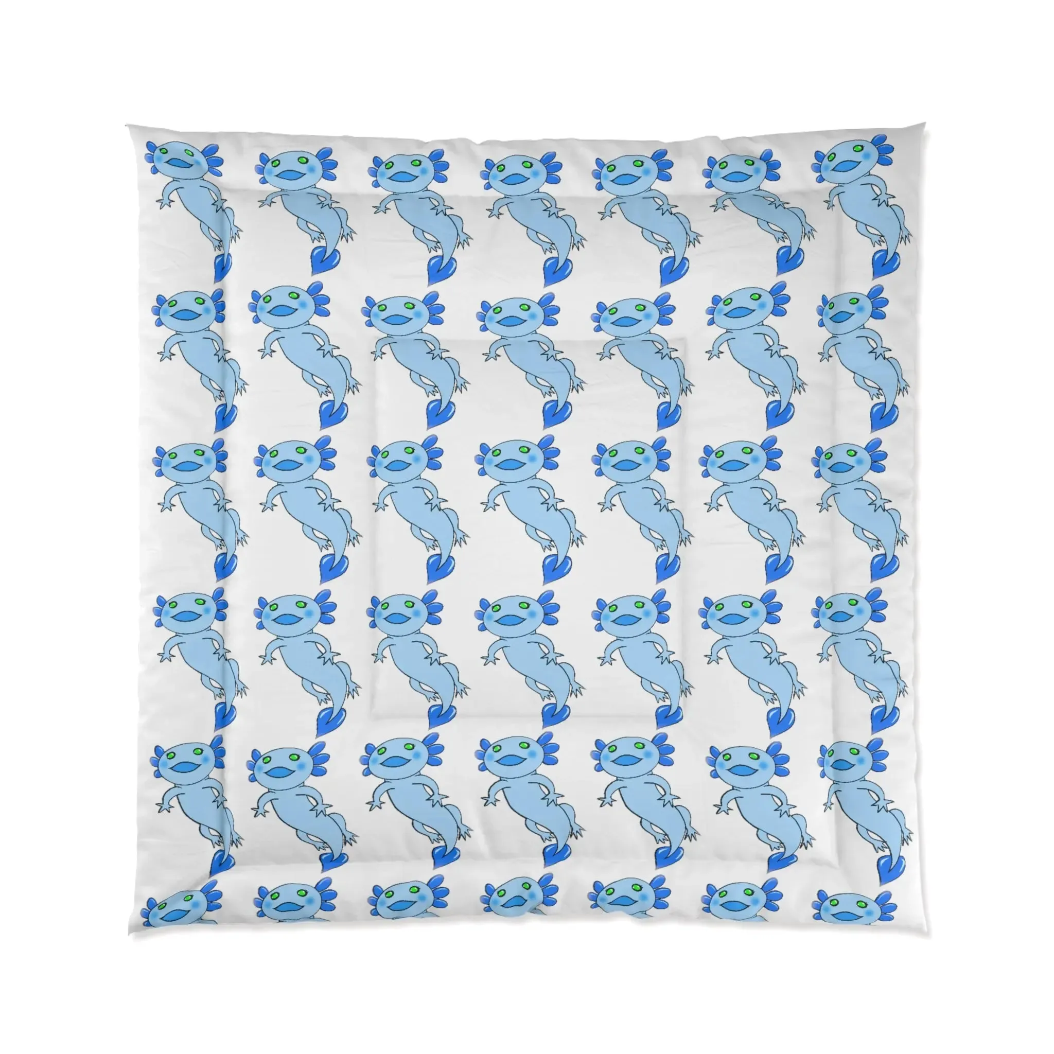 Blue Axolotl Comforter