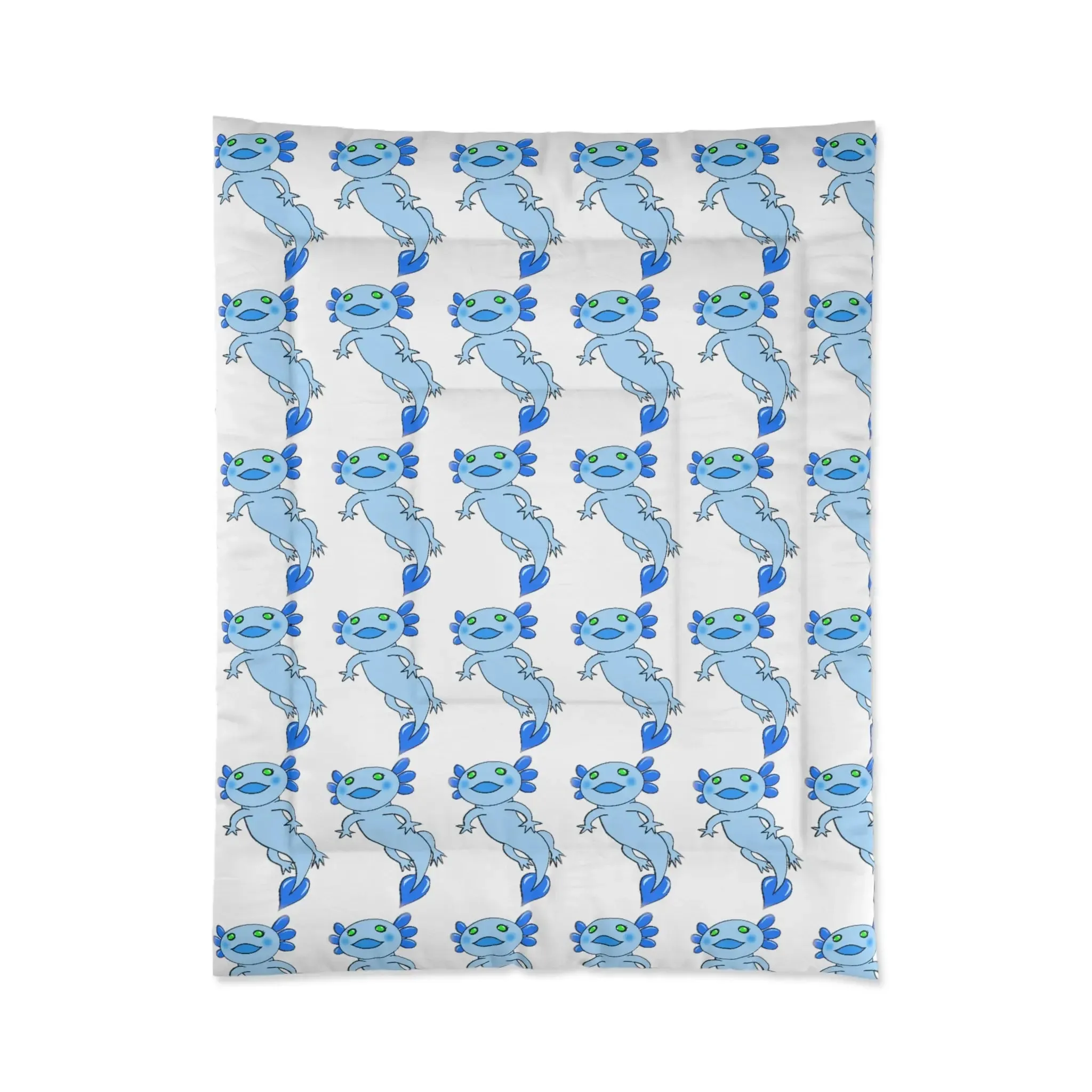 Blue Axolotl Comforter