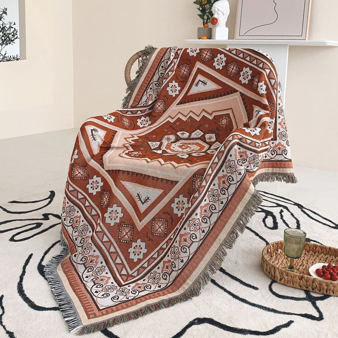Cadoco Boho Throw / Blanket / Beach Rug