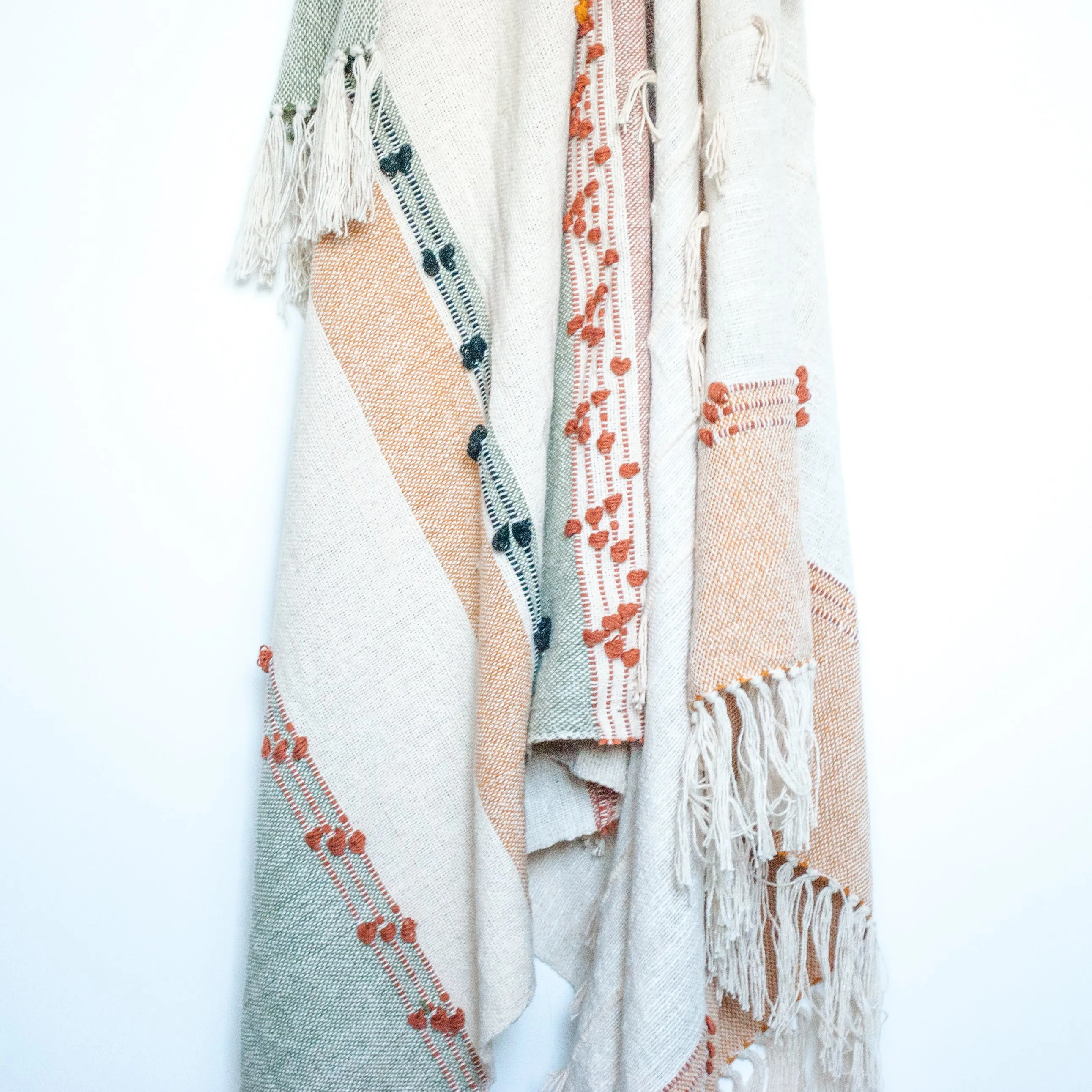 Handwoven Accent Throw in Neutrals