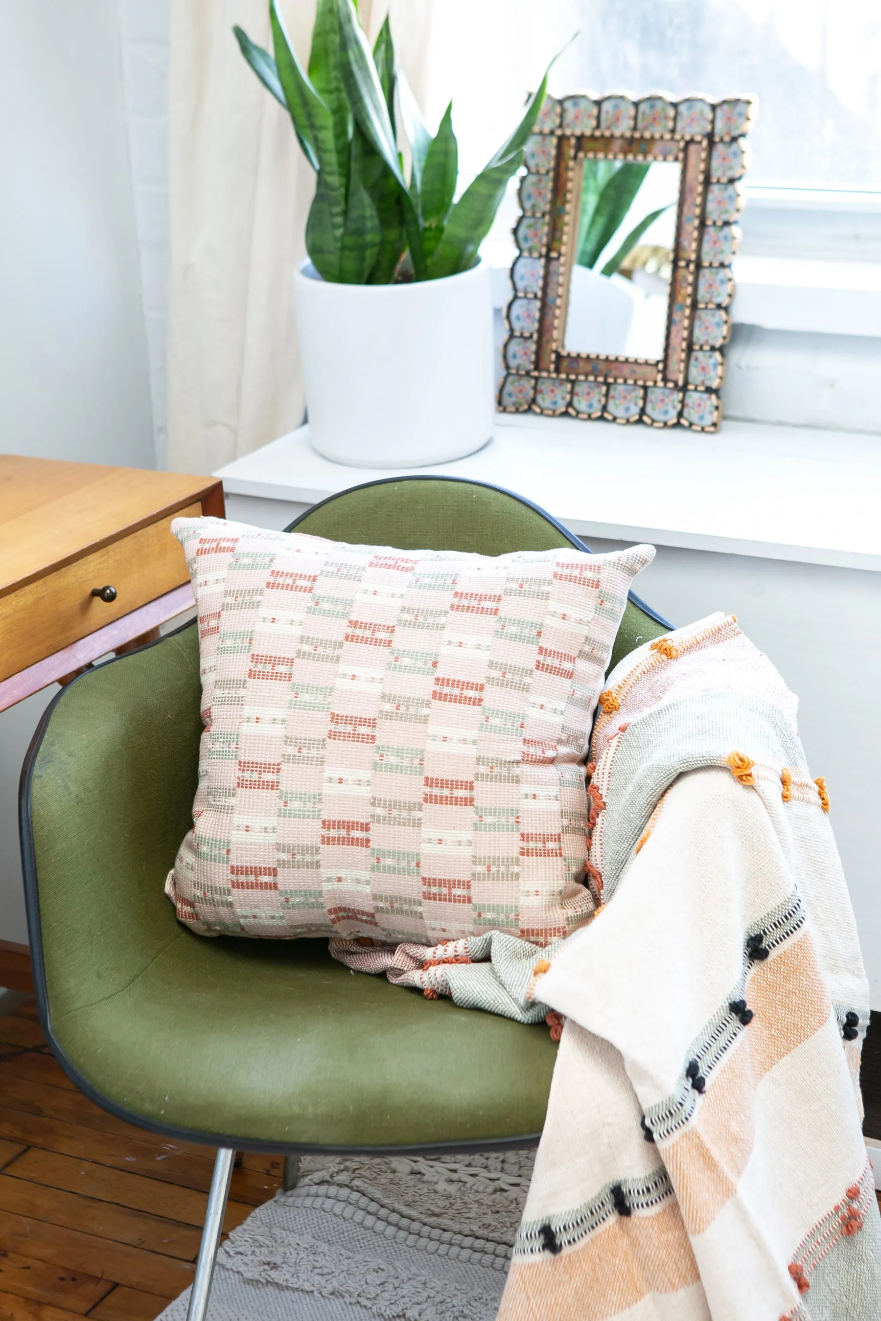 Handwoven Accent Throw in Neutrals