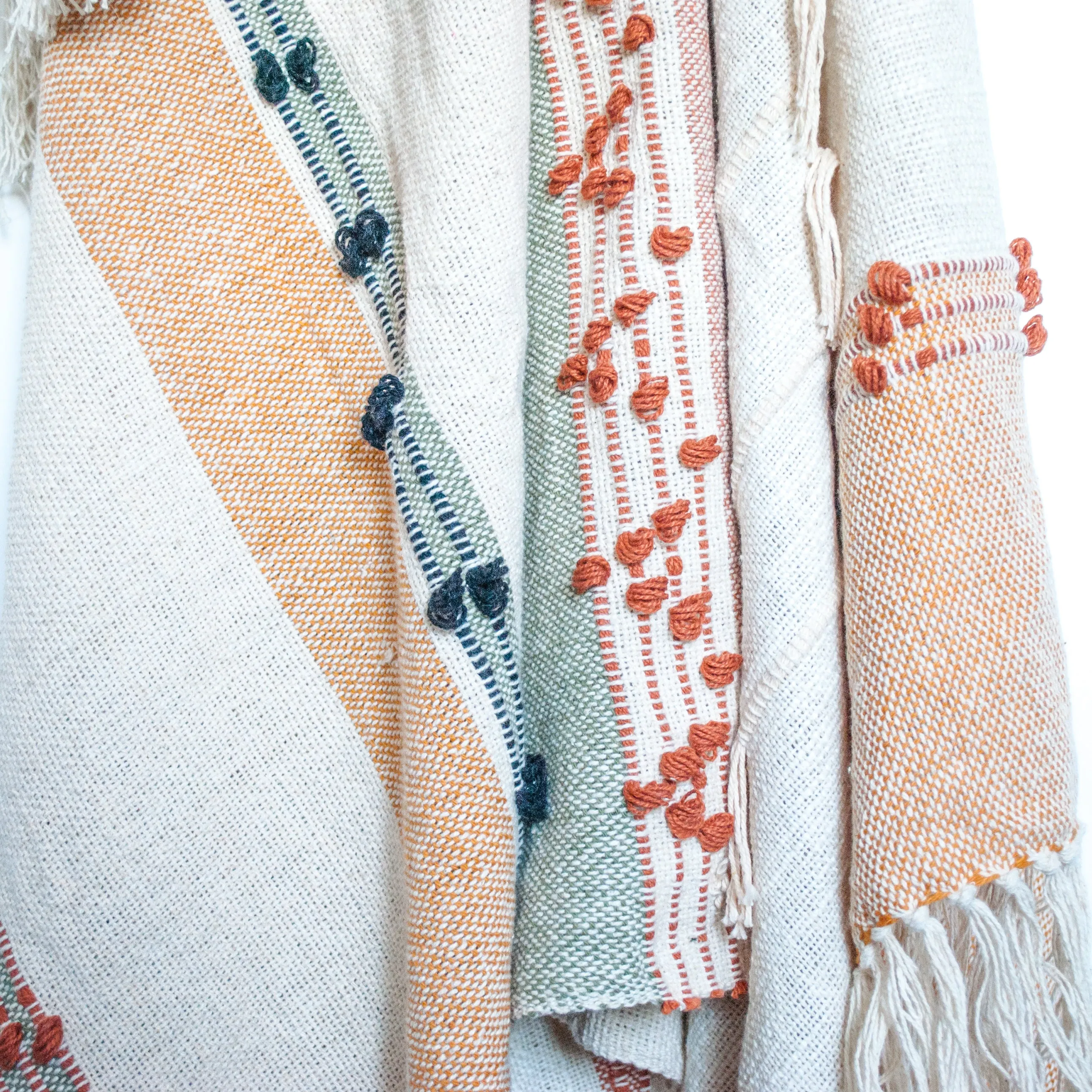 Handwoven Accent Throw in Neutrals