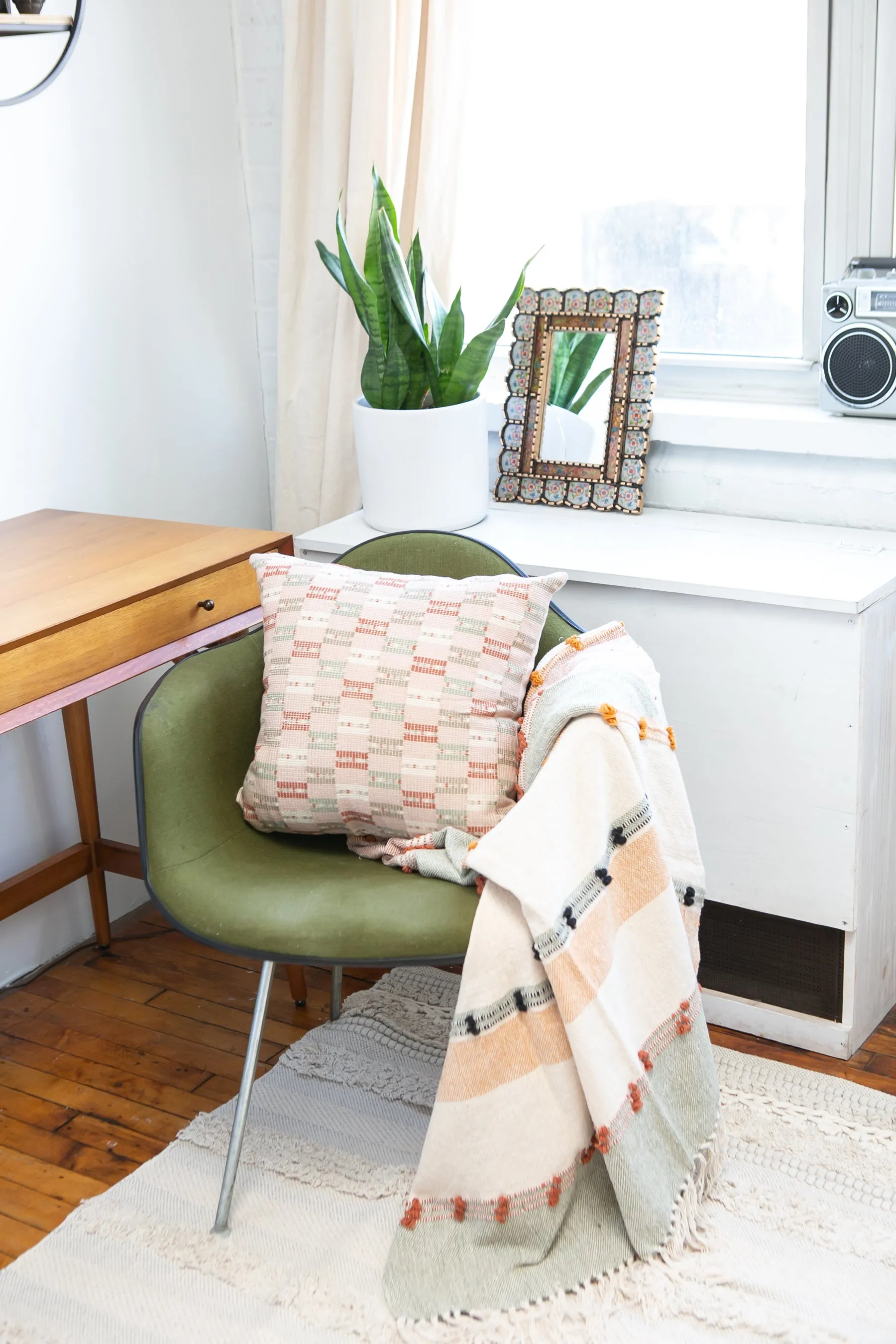 Handwoven Accent Throw in Neutrals