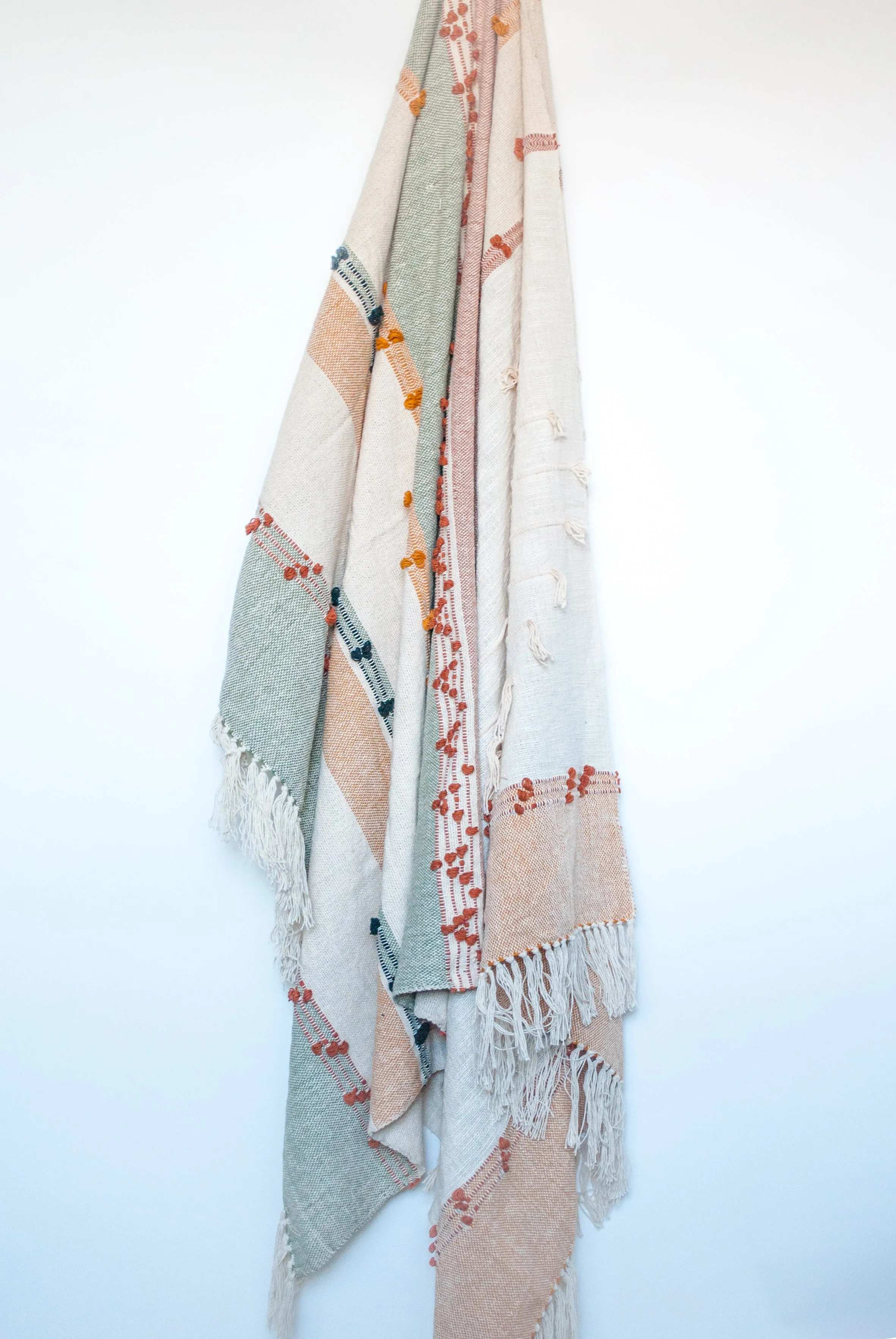 Handwoven Accent Throw in Neutrals