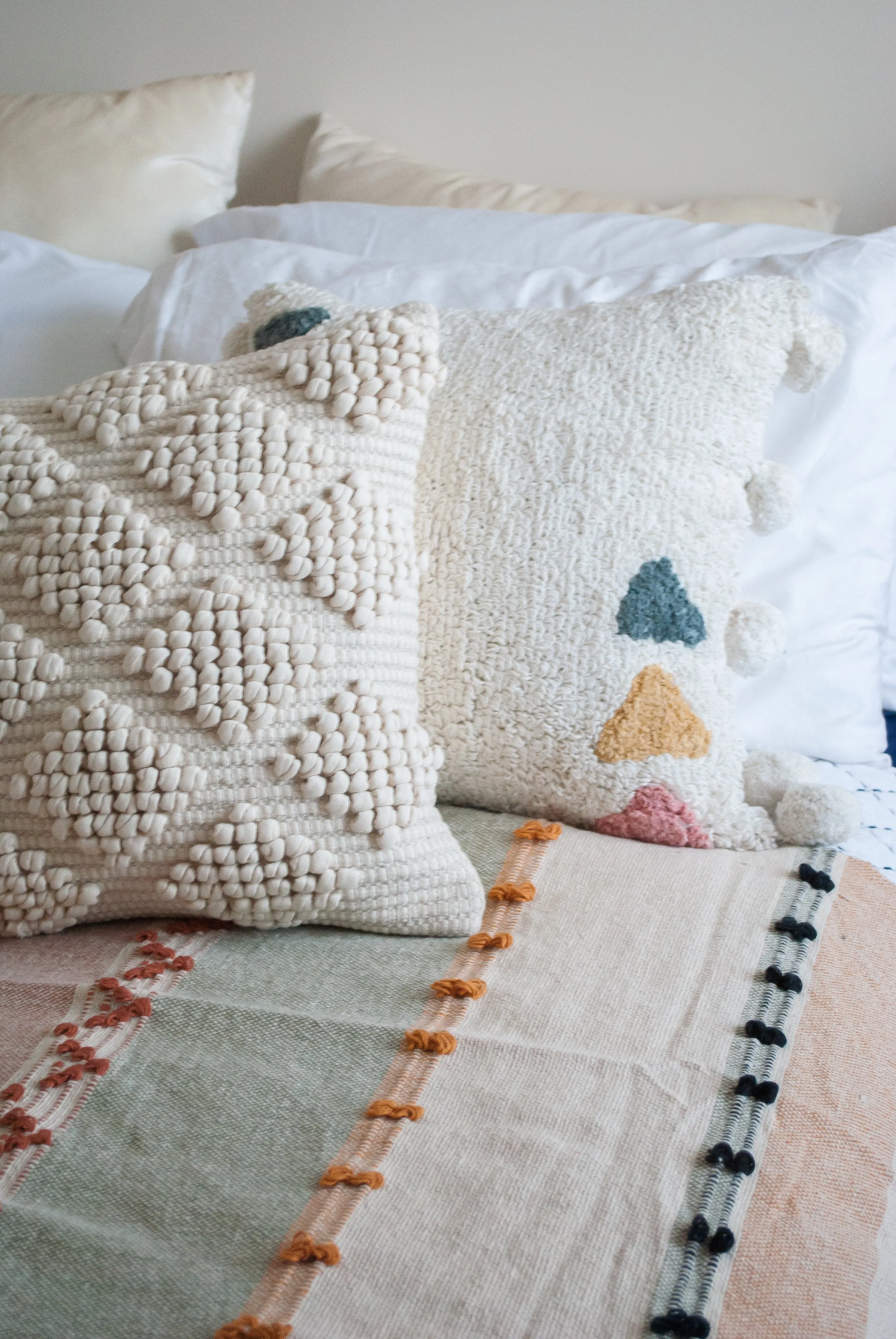 Handwoven Accent Throw in Neutrals