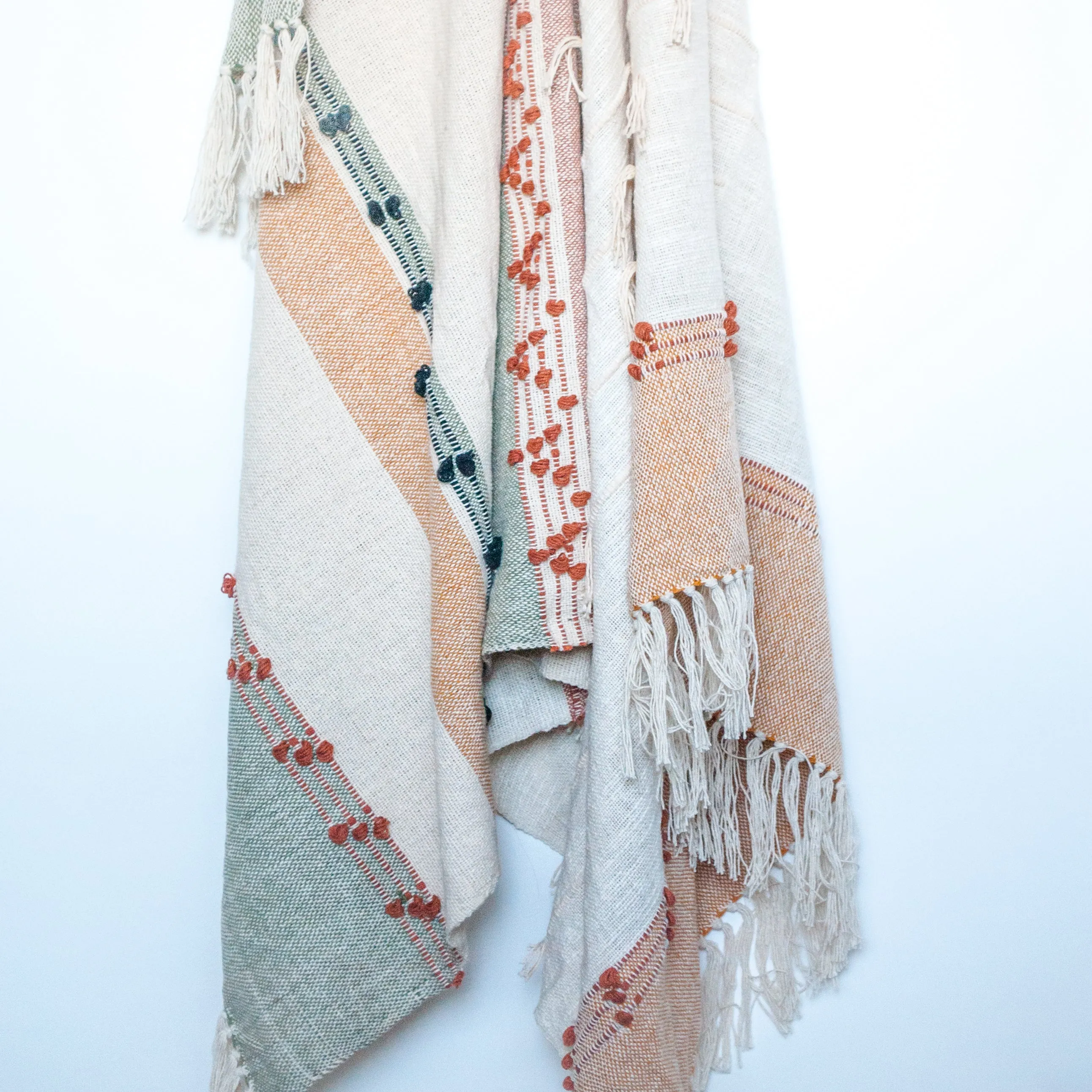 Handwoven Accent Throw in Neutrals