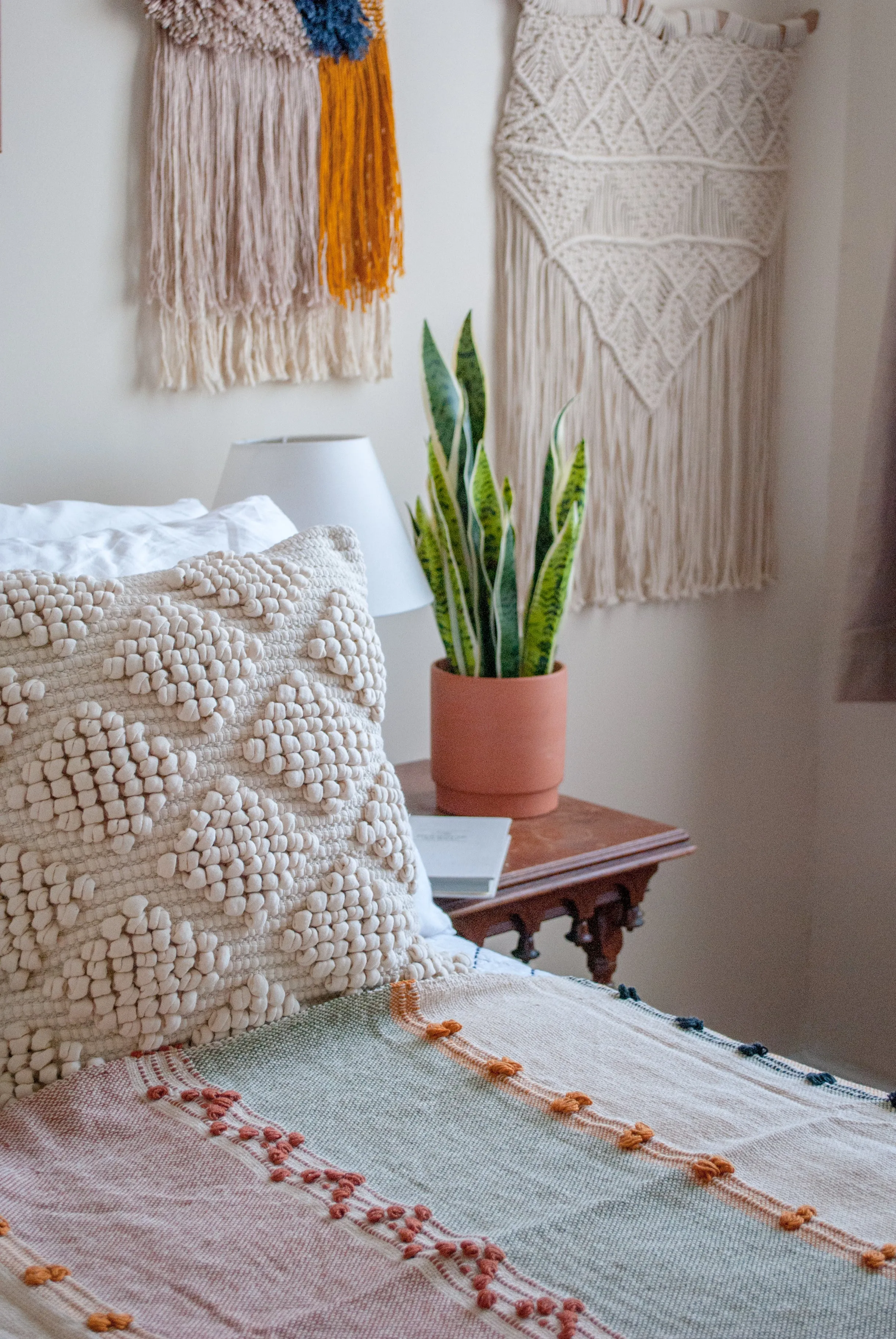 Handwoven Accent Throw in Neutrals