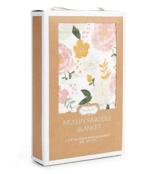 Large Floral Muslin Swaddle