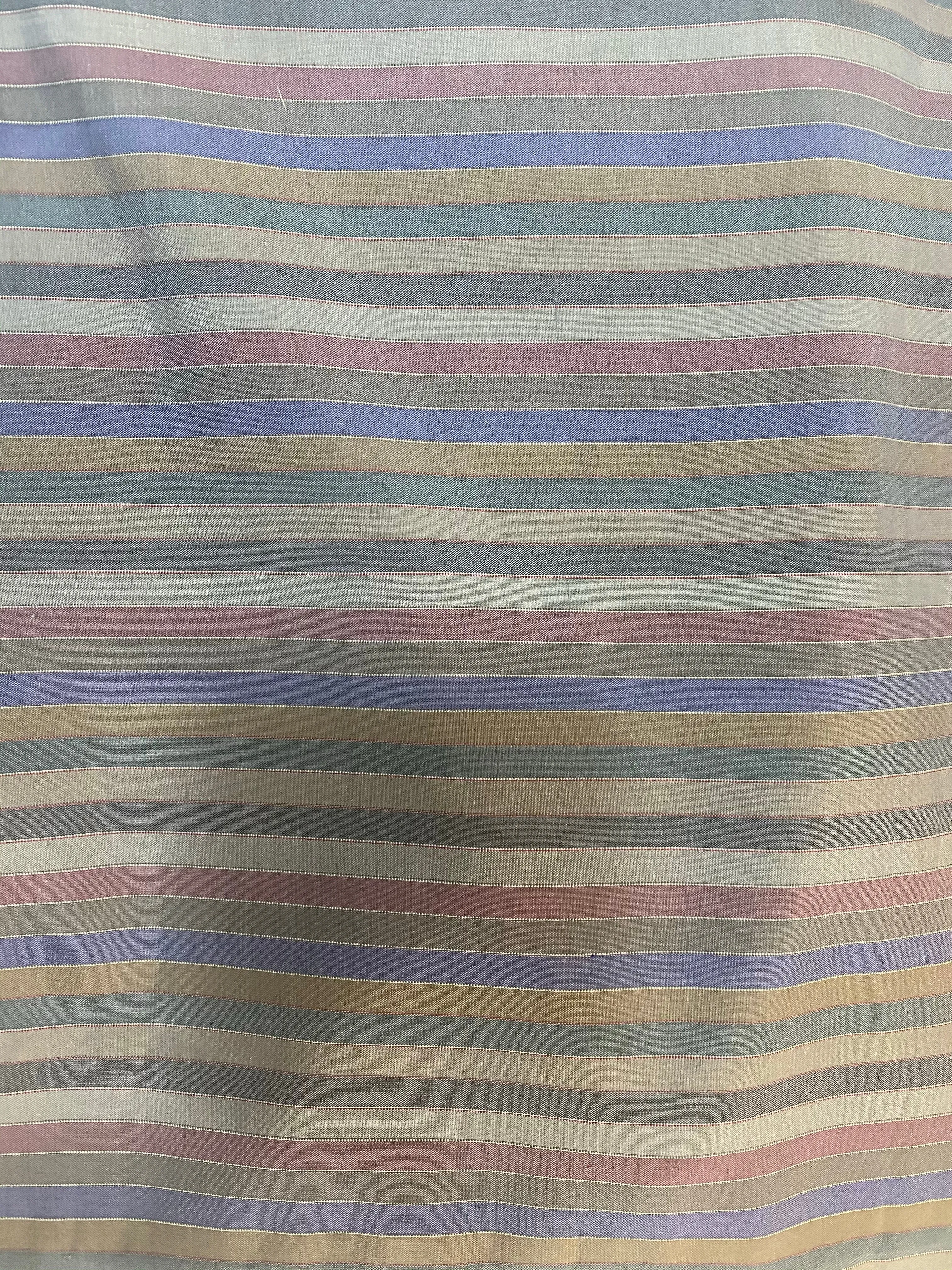 NEW Duchess Roxanne 100% Silk Taffeta Stripes - Blue-Grey SB_1_61