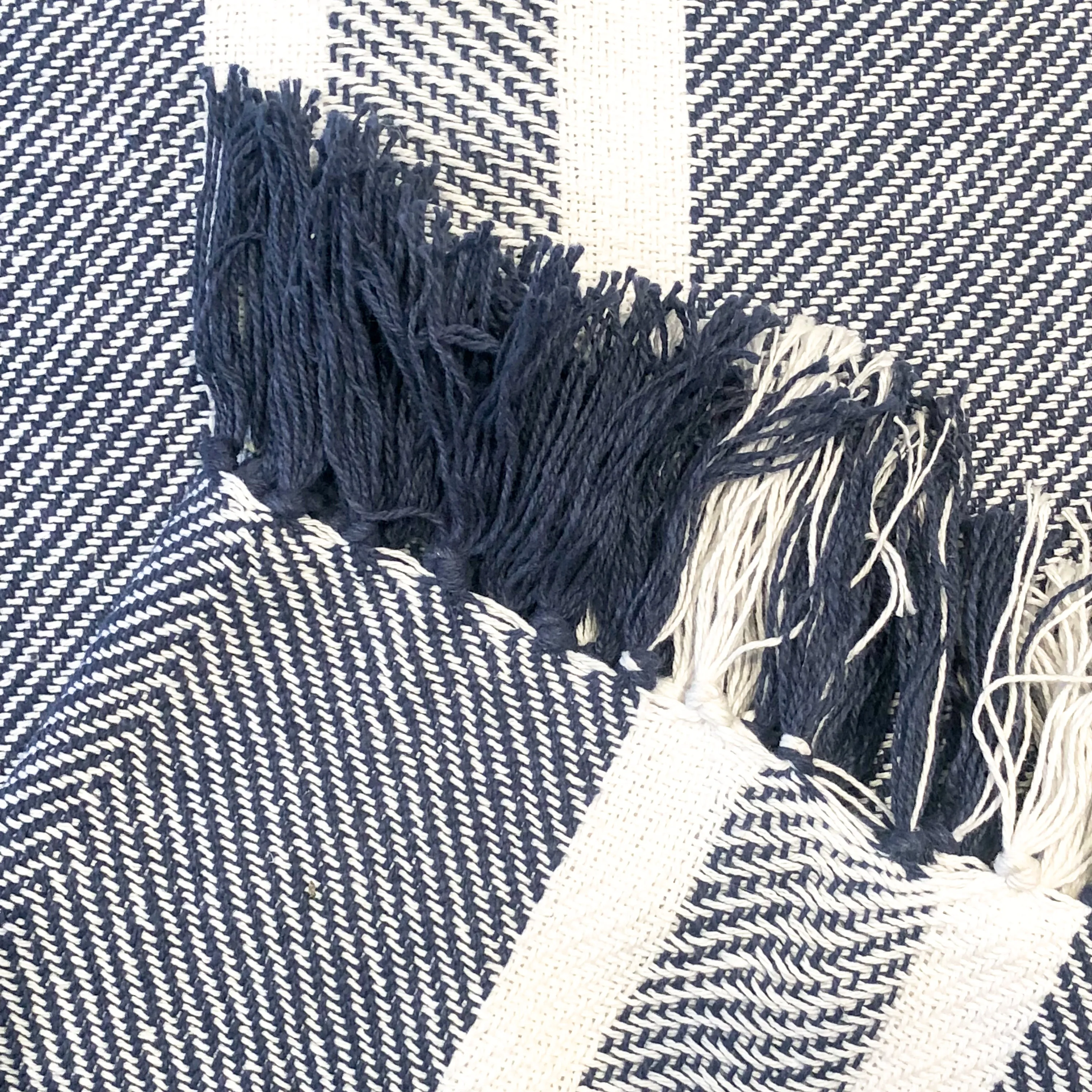 Nolita Throw Blanket in Navy Blue