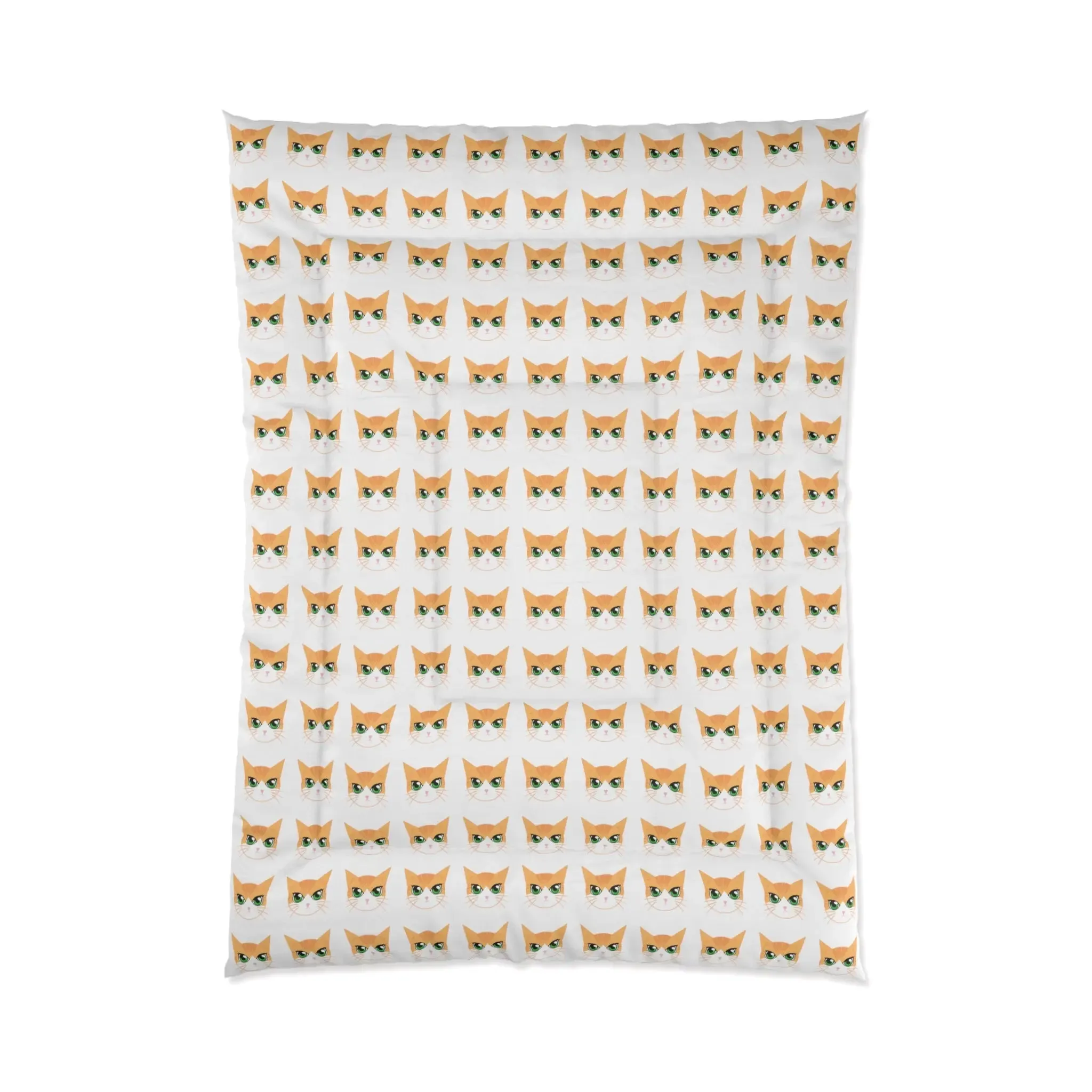 Orange, Ginger Cat, Cozy, Minimalist, Kawaii Bedding, Cute Comforter