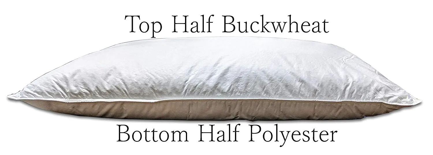Pillowtex Kyoto Pillow - Half Buckwheat Half Polyester Pillow - Japanese Style Pillow