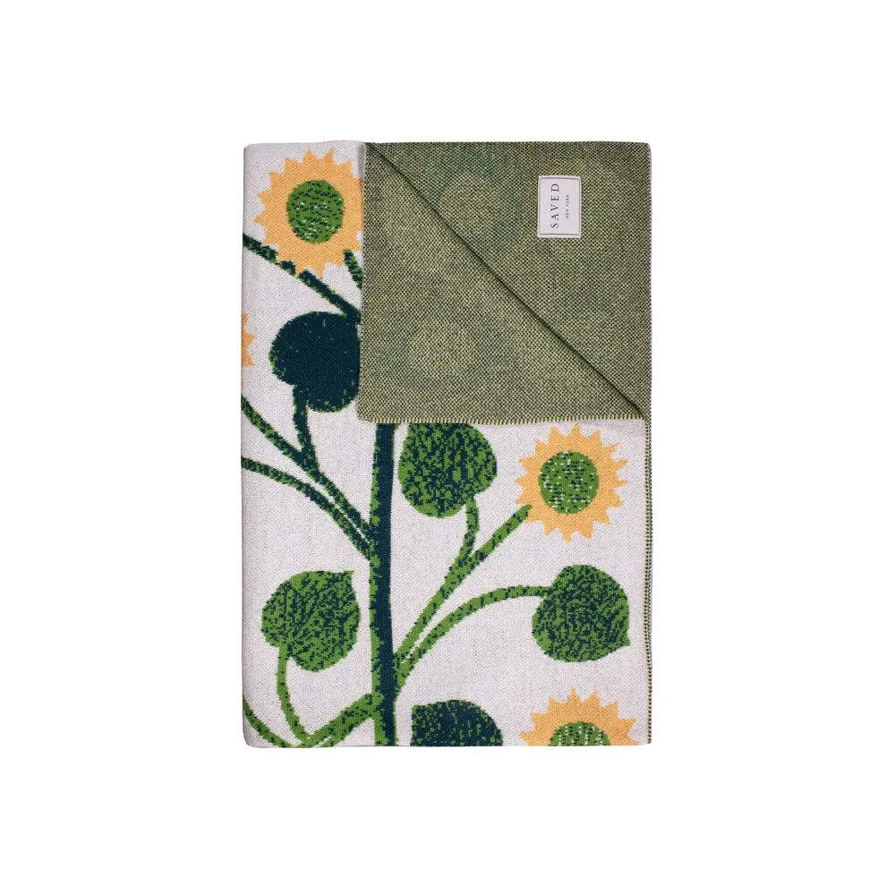 Sunflowers Cashmere Blankets by Saved NY