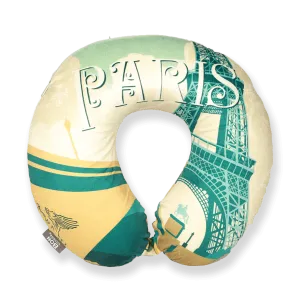 World Edition Memory Foam Travel Neck Pillow - Paris