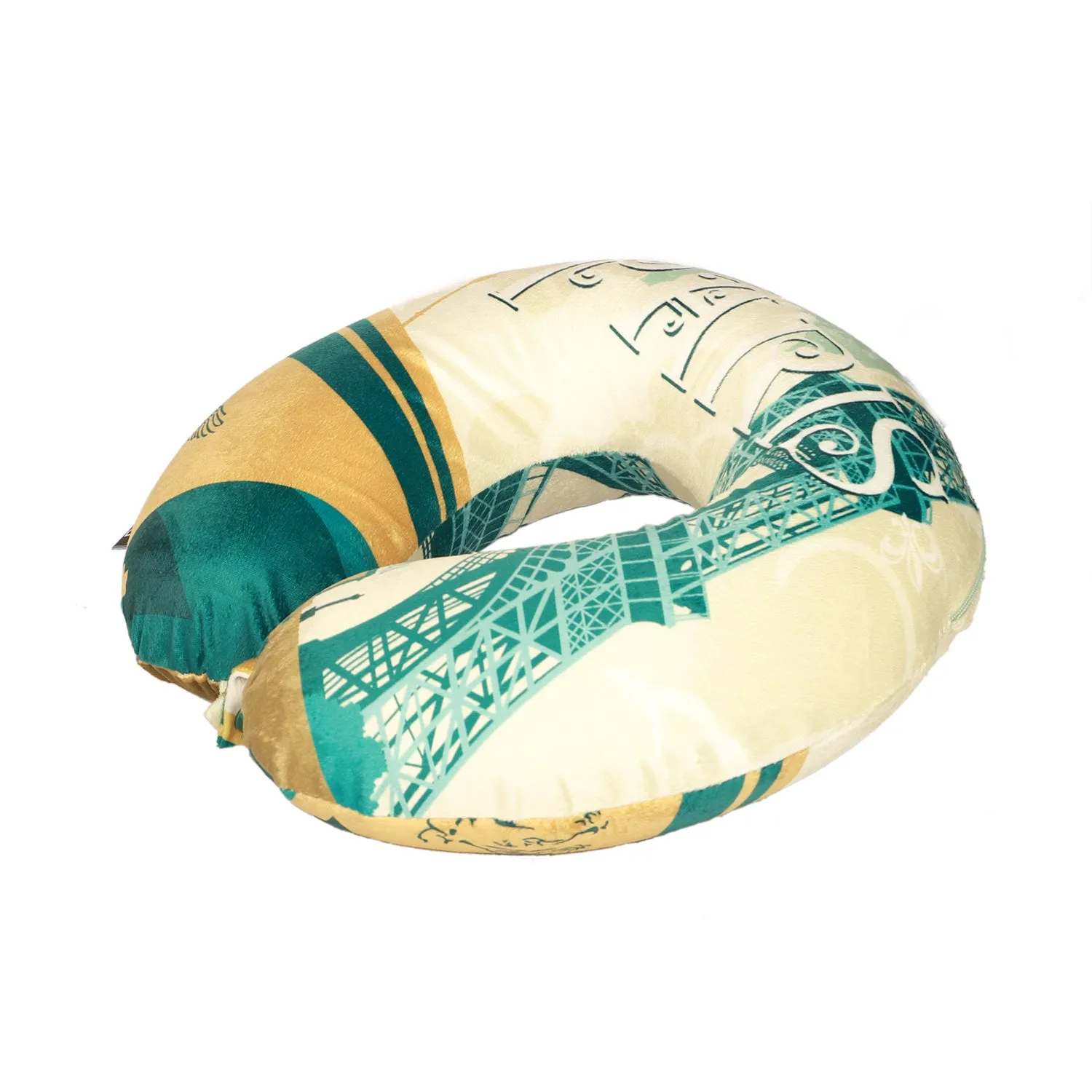World Edition Memory Foam Travel Neck Pillow - Paris