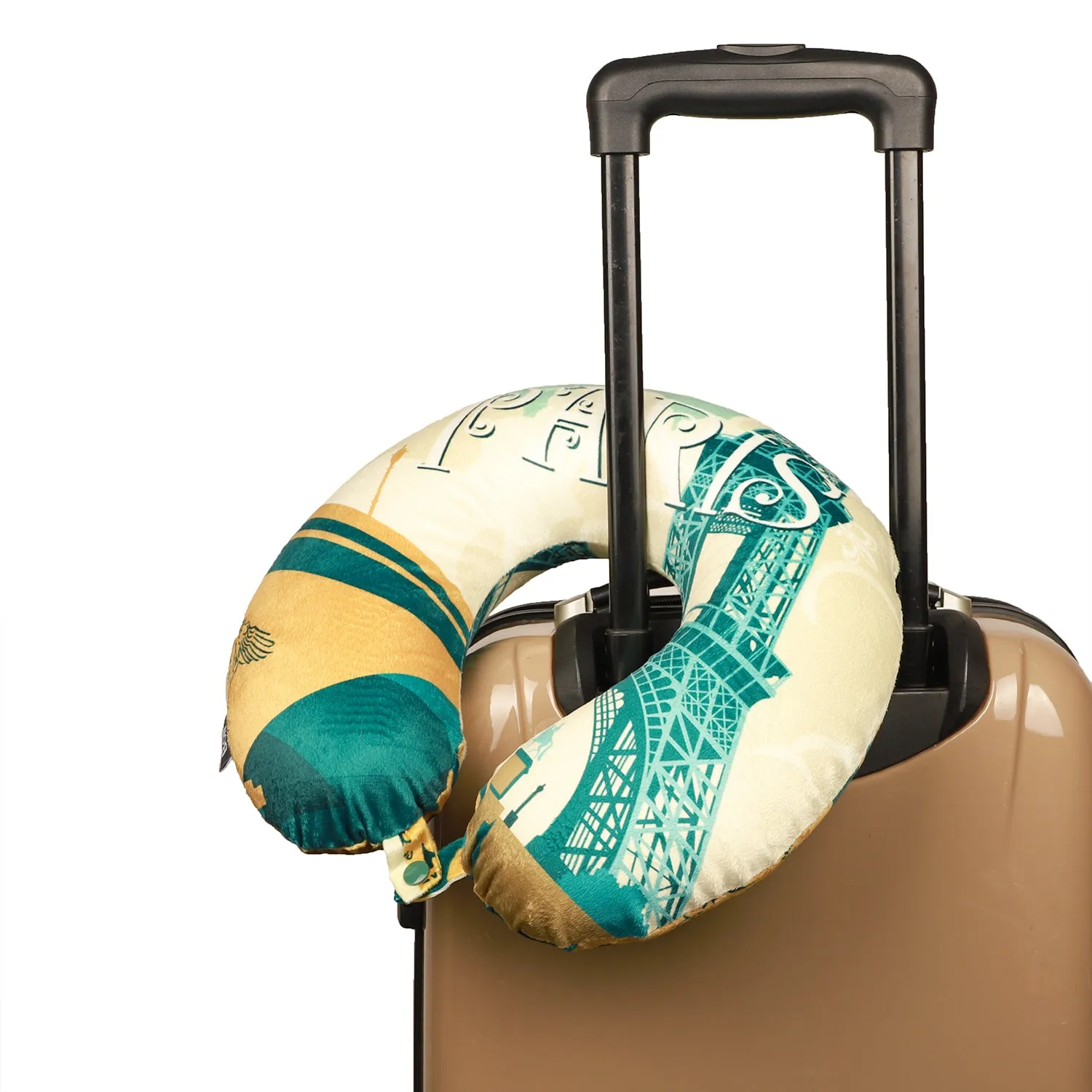 World Edition Memory Foam Travel Neck Pillow - Paris