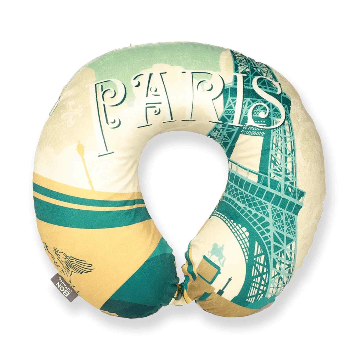 World Edition Memory Foam Travel Neck Pillow - Paris